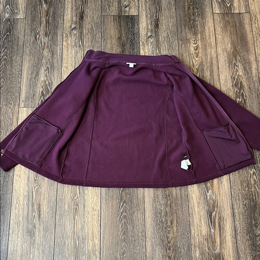 L.L. Bean Polartec Fleece Purple Jacket Zip Closure Pockets Collar Womens Medium - Picture 4 of 14